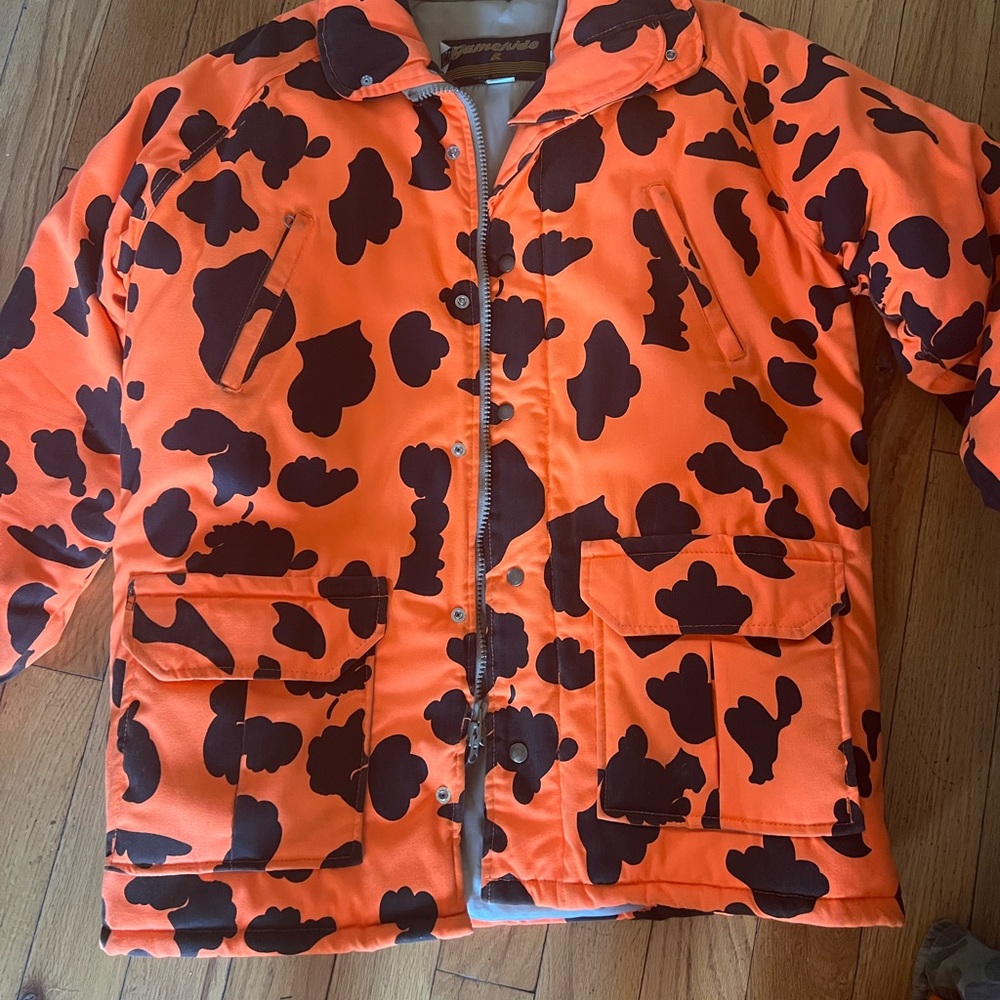Game Hide hunters orange camo jacket